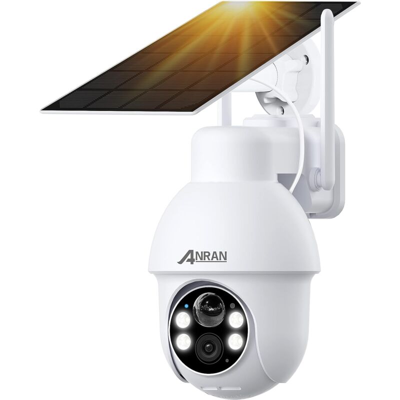 foto del prodotto anran telecamera videocamere di sorveglianza esterni 5mp telecamera wi fi esterno senza fili, telecamera a batteria con pannello solare,