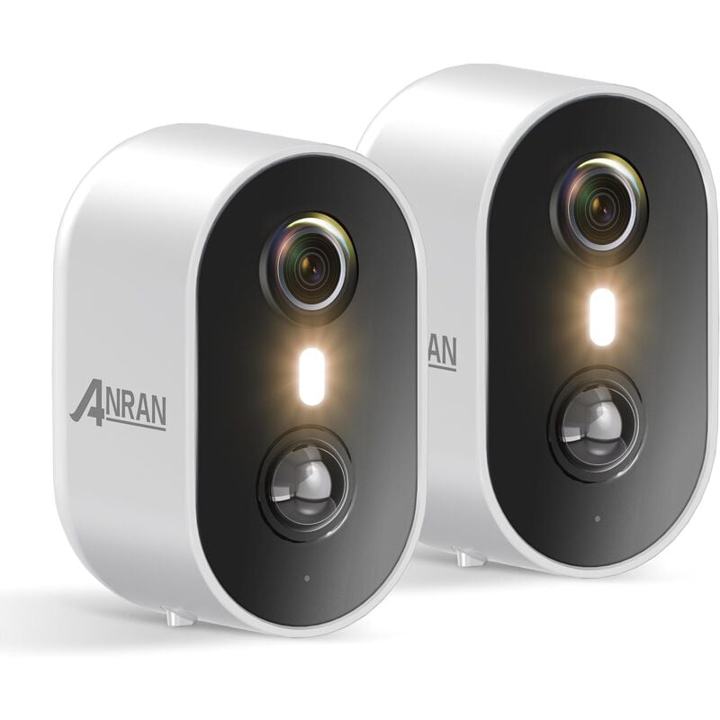foto del prodotto anran telecamera videocamere di sorveglianza per interni e esterni 2k telecamera wifi esterno con pannello solare, senza fili a batteria, 3mp fhd