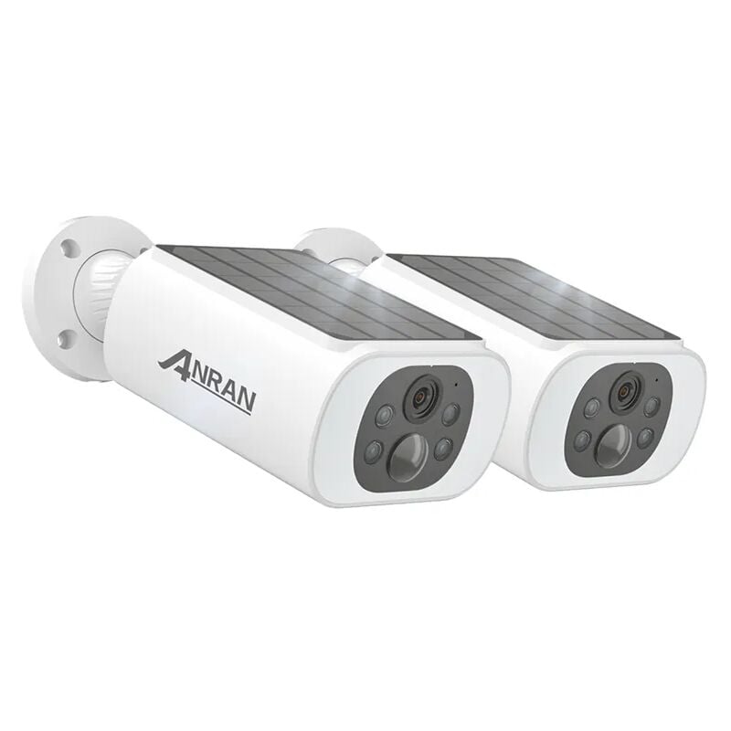 foto del prodotto anran videocamere di sorveglianza per interni e esterni telecamera wi fi esterno batteria senza fili con solare pannello, 3mp con visione notturna