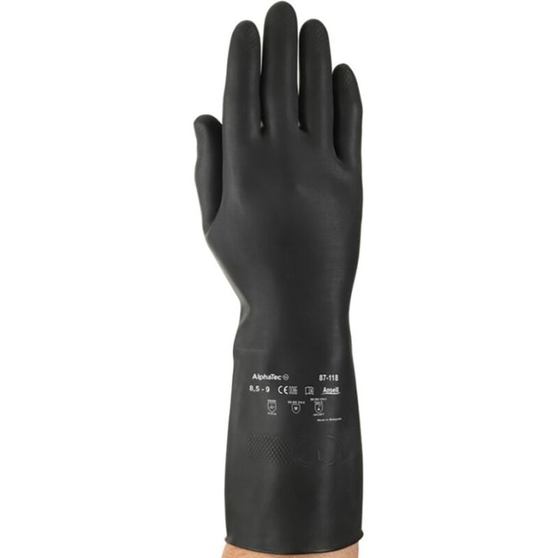 foto del prodotto ansell 87118 000 guanti lavoro alphatec nero 7,5