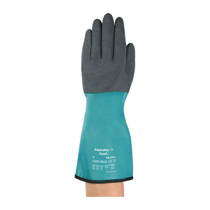 immagine 0 del prodotto ansell gant chimique alphatec 58 201 taille 9 vert gris en 388.en 374 psa iii par 6 
