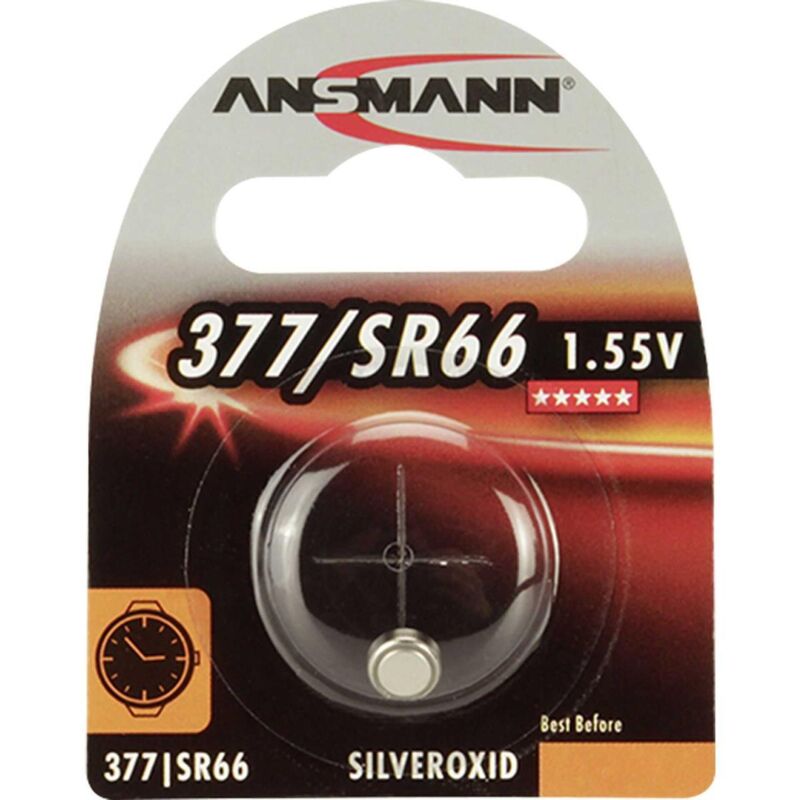 foto del prodotto ansmann 377 silveroxid sr66 batteria per orologio 1.55v