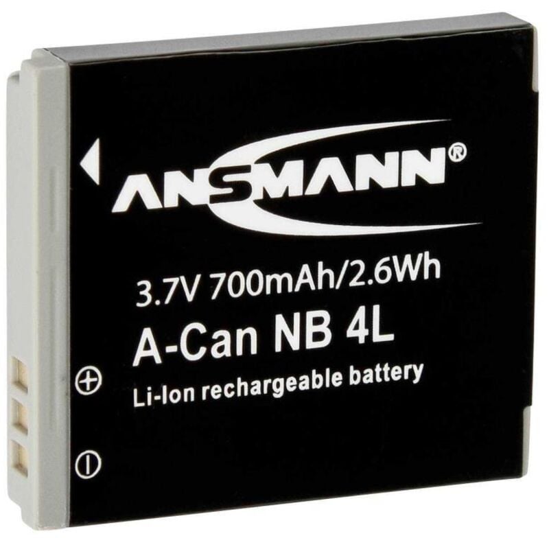 foto del prodotto ansmann a can nb 4 l batteria per fotocamera li ion 700 mah per canon digital ixus 40, 50