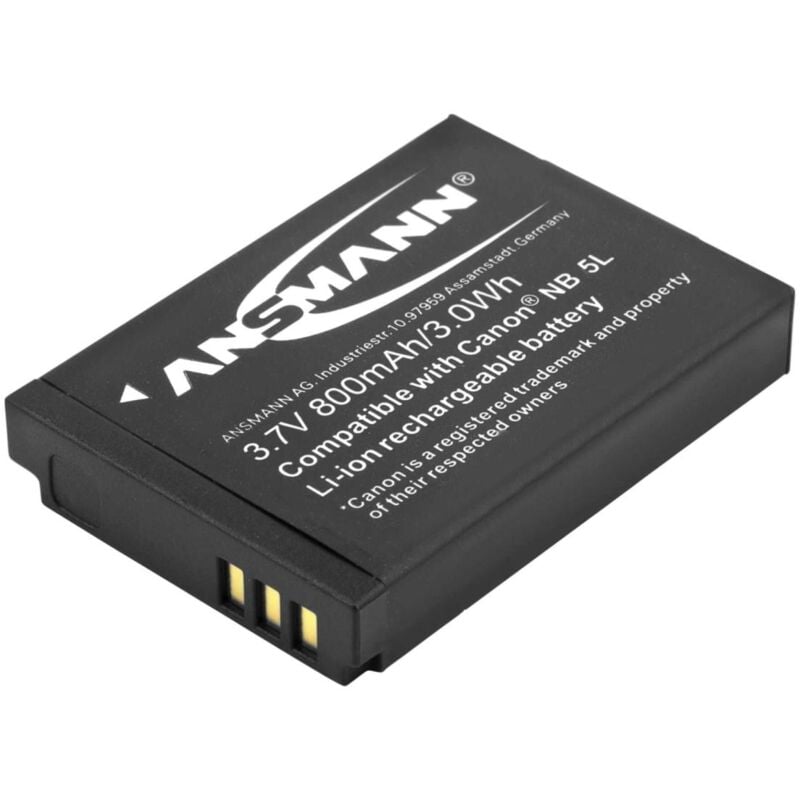 foto del prodotto ansmann a can nb 5 l batteria per fotocamera li ion 850 mah per canon powershot elph sd790, sd800, sd850, sd870, sd880, sd890, sd900, sd950,