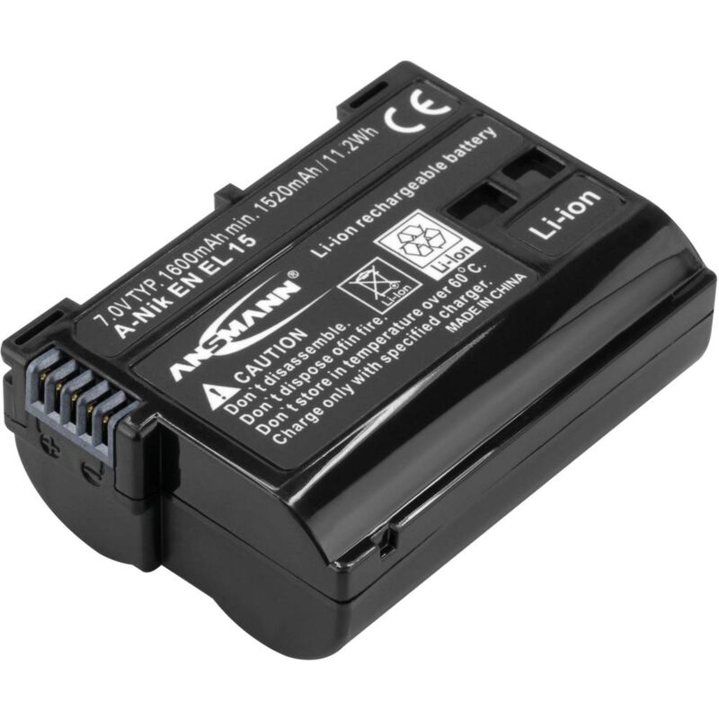 foto del prodotto ansmann a nik en el 15 batteria ricaricabile fotocamera sostituisce la batteria originale camera en el15 7 v 1600 mah