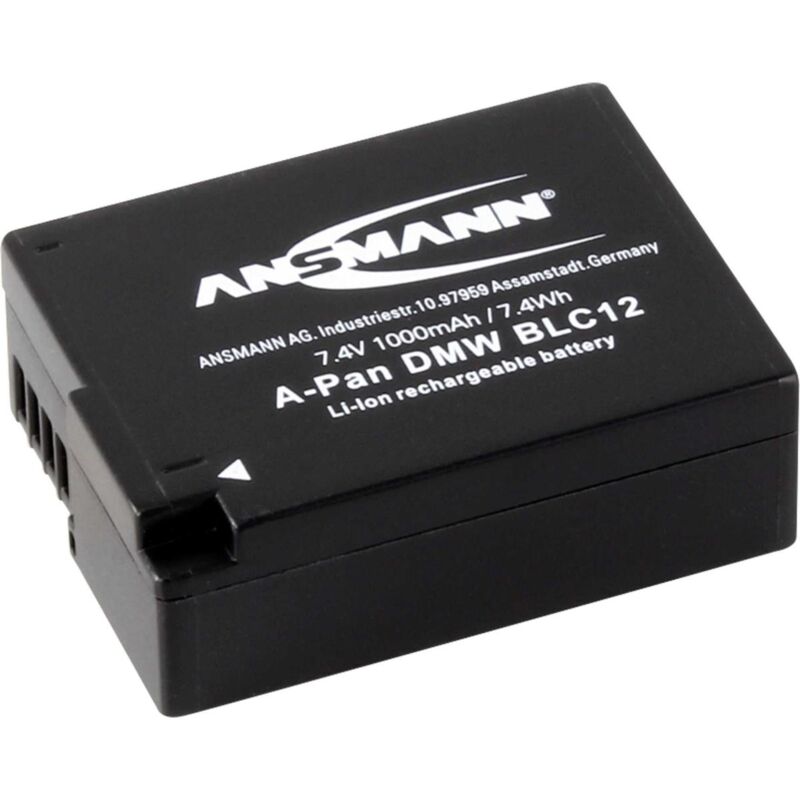 foto del prodotto ansmann a pan dmw blc12 batteria li ion 1000 mah per panasonic lumix dmc fz200, fz62 lumix g dmc g5, g5h, g5k, g5kpp, g5w, g5wx, g5x, gh2eg k