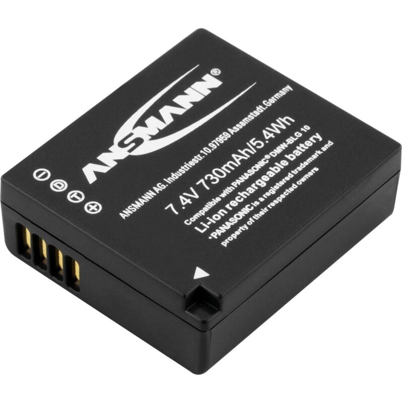 foto del prodotto ansmann a pan dmw blg 10 batteria ricaricabile fotocamera sostituisce la batteria originale camera dmw blg10e 7.4 v 7