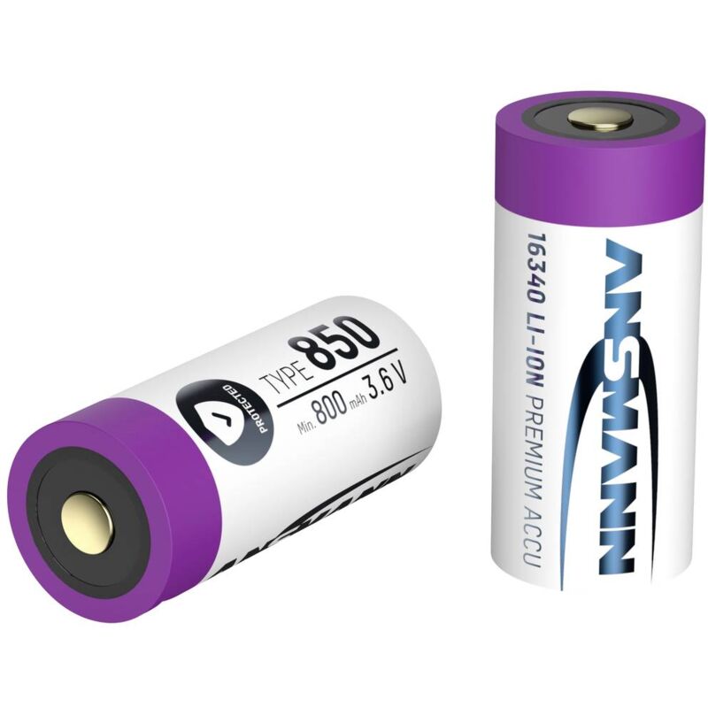 foto del prodotto ansmann batteria ricaricabile speciale 16340 li ion 3.6 v 850 mah