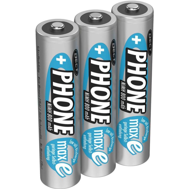 foto del prodotto ansmann dect maxe hr03 batteria ricaricabile ministilo aaa nimh 800 mah 1.2 v 3 pz.