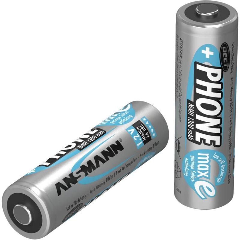 foto del prodotto ansmann dect maxe hr06 batteria ricaricabile stilo aa nimh 1300 mah 1.2 v 2 pz.