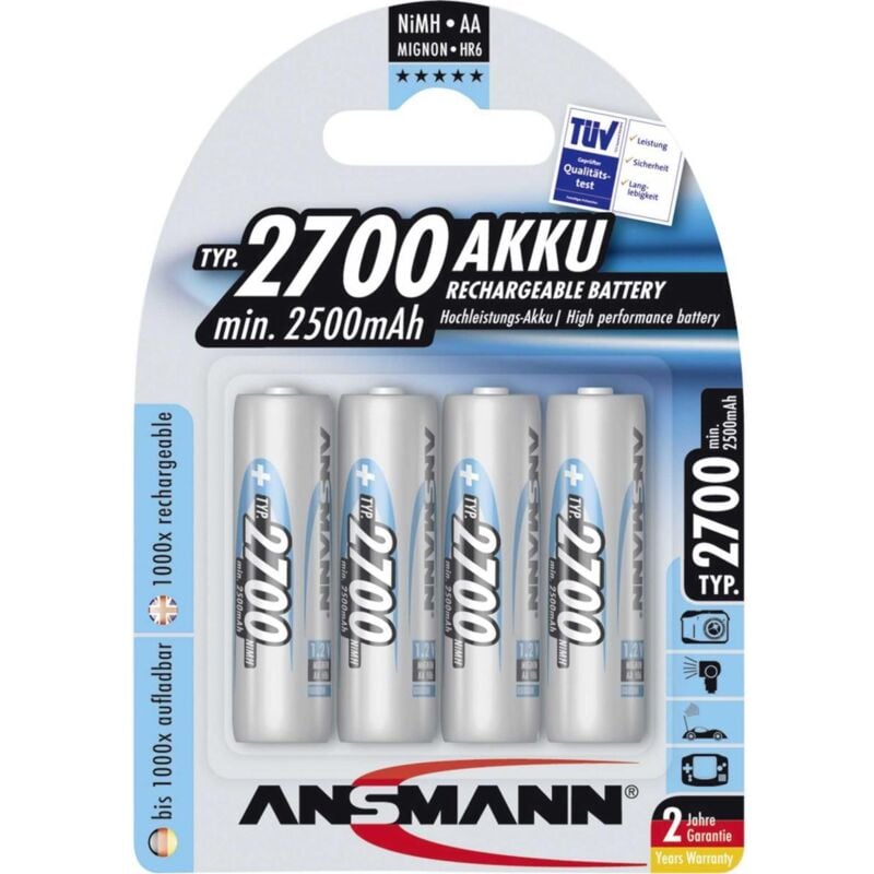 immagine 0 del prodotto ansmann energy mignon batteria 4 x aa tipo nimh ricaricabile 2700 mah