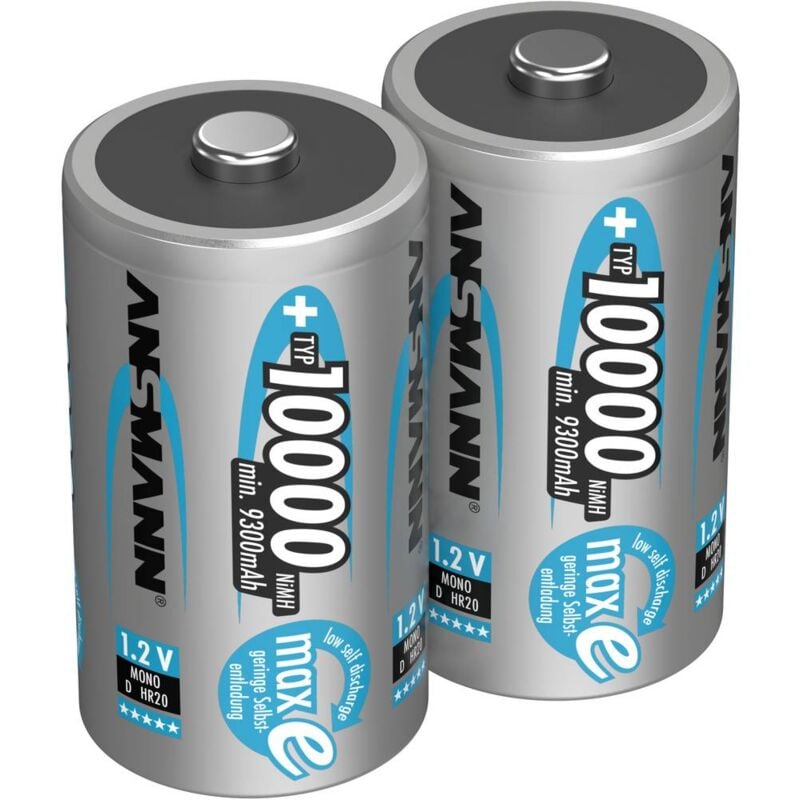 foto del prodotto ansmann maxe batteria ricaricabile torcia d nimh 10000 mah 1.2 v 2 pz.