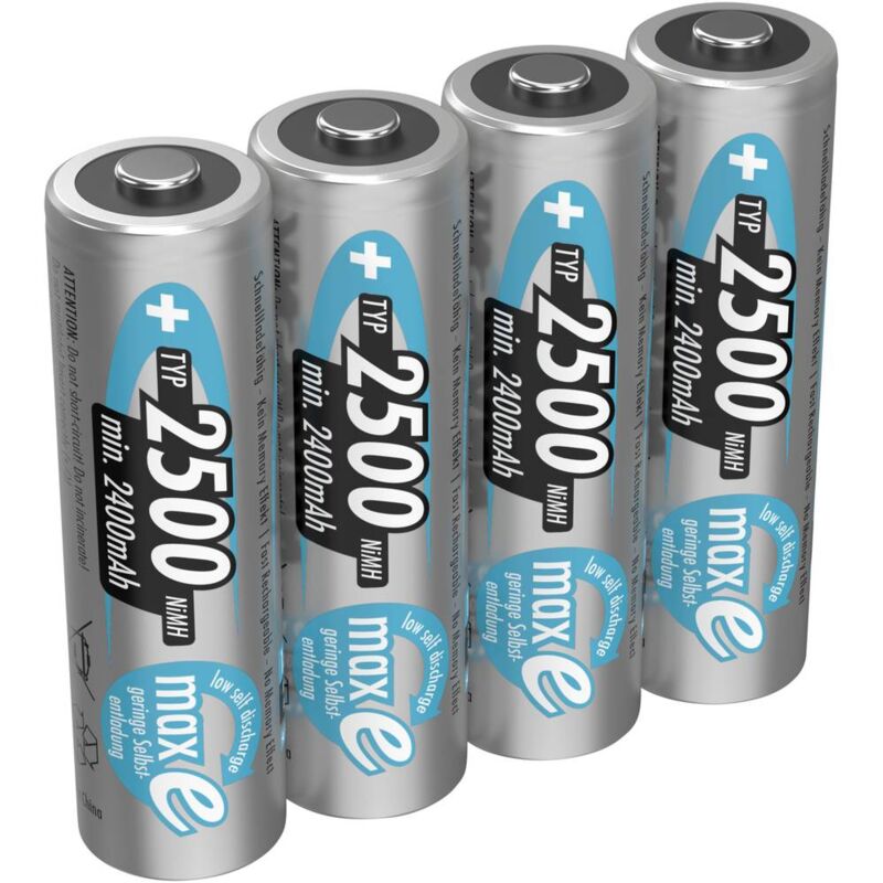 foto del prodotto ansmann maxe hr06 batteria ricaricabile stilo aa nimh 2500 mah 1.2 v 4 pz.