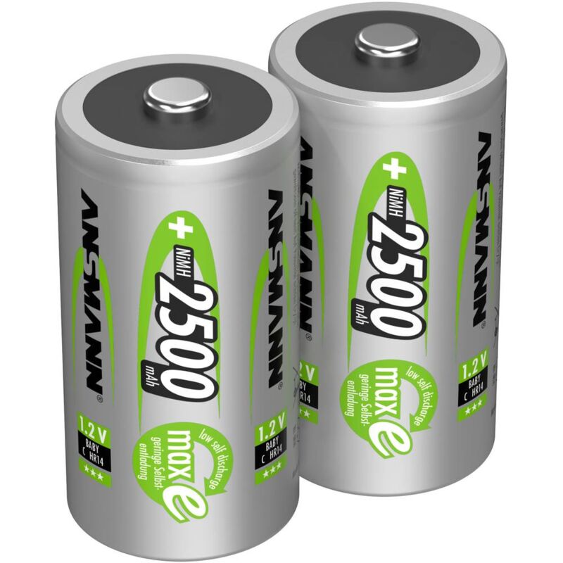 foto del prodotto ansmann maxe hr14 batteria ricaricabile 1 2 torcia c nimh 2500 mah 1.2 v 2 pz.