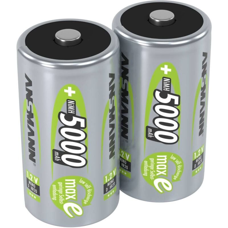foto del prodotto ansmann maxe hr20 batteria ricaricabile torcia d nimh 5000 mah 1.2 v 2 pz.