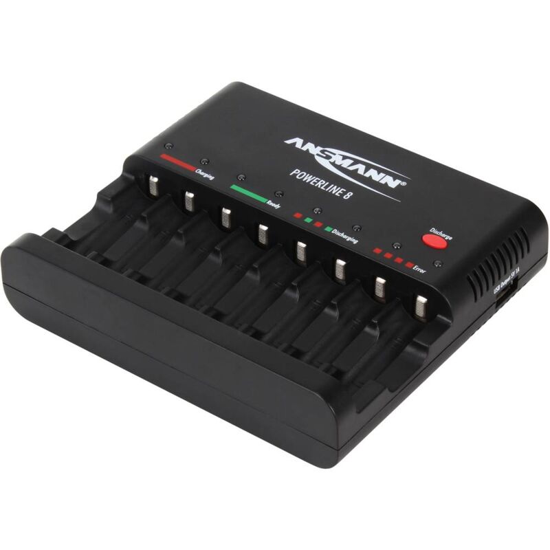 foto del prodotto ansmann powerline 8 caricabatterie universale nicd, nimh ministilo aaa , stilo aa 