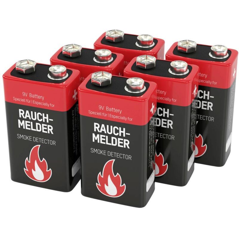 foto del prodotto ansmann rauchmelderbatterie batteria da 9 v alcalina manganese 9 v 6 pz.
