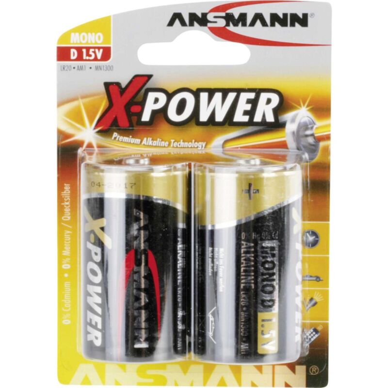 foto del prodotto ansmann x power mono d batteria 2 x d alcalina