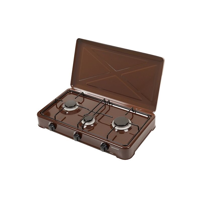 foto del prodotto anson k 03br cucina a gas regolabile 3 fuochi marrone rav