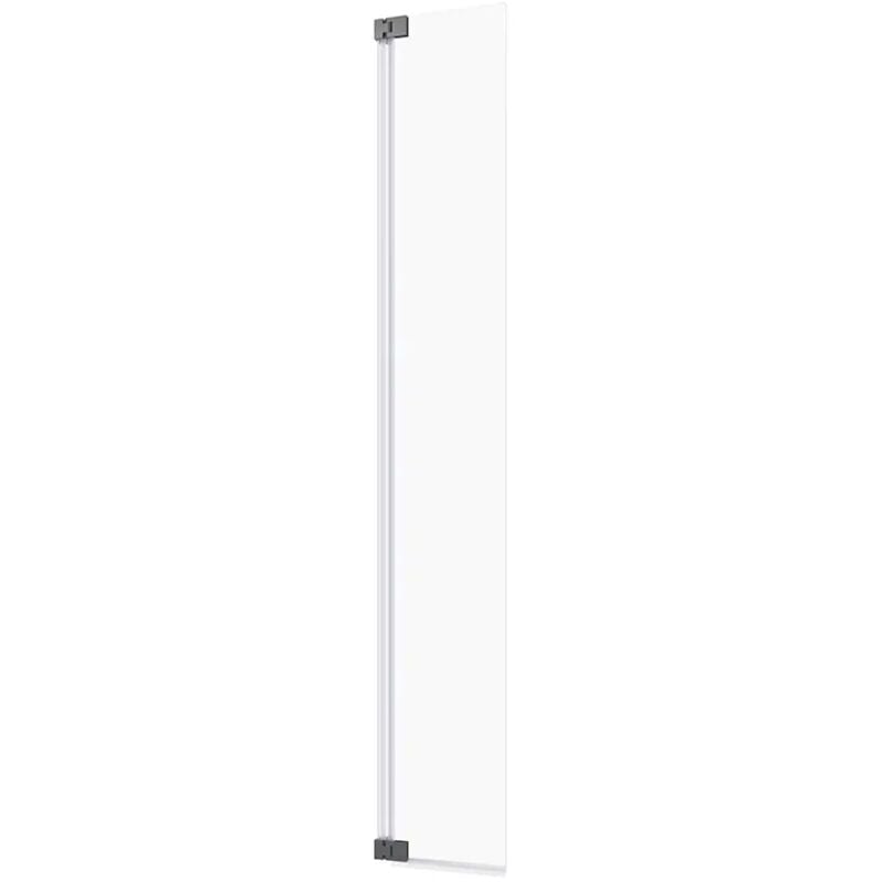 foto del prodotto anta girevole paraspruzzi 30cm vetro trasparente profili cromati mod. naxos