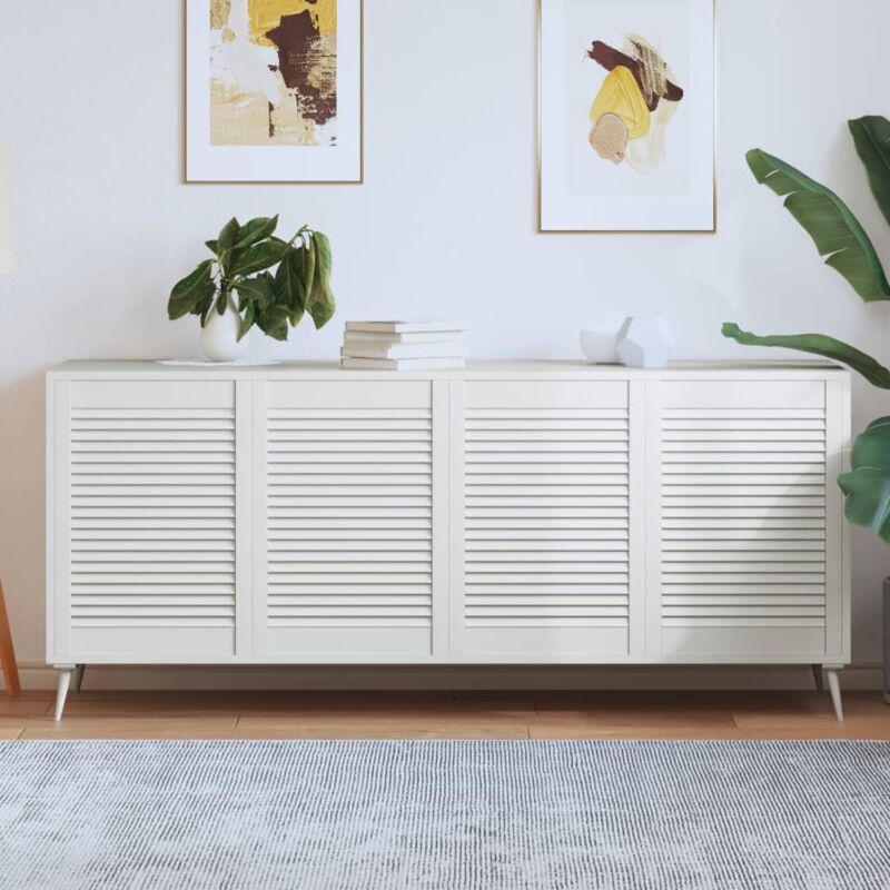 foto del prodotto ante a lamelle 4 pz bianche 69x49,4 cm in legno di pino vidaxl