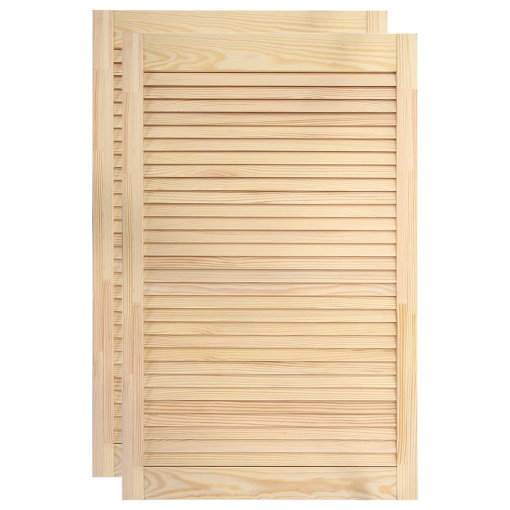 foto del prodotto ante a persiana 2 pezzi in legno di pino massiccio 99,3 x 59,4 cm 02 0003901