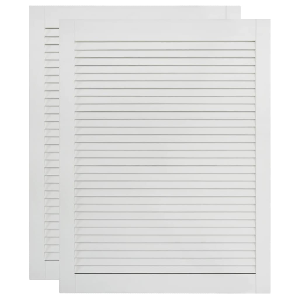 foto del prodotto ante a persiana 2 pezzi in legno di pino massiccio bianco 69x49,4 cm 02 0003909