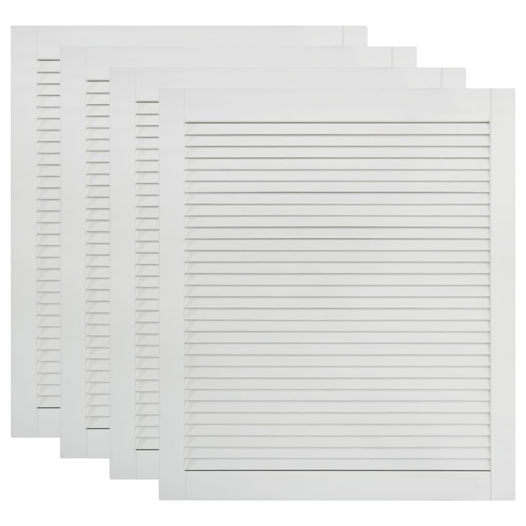 foto del prodotto ante a persiana 4 pezzi in legno di pino massiccio bianco 69 x 59,4 cm 02 0003934