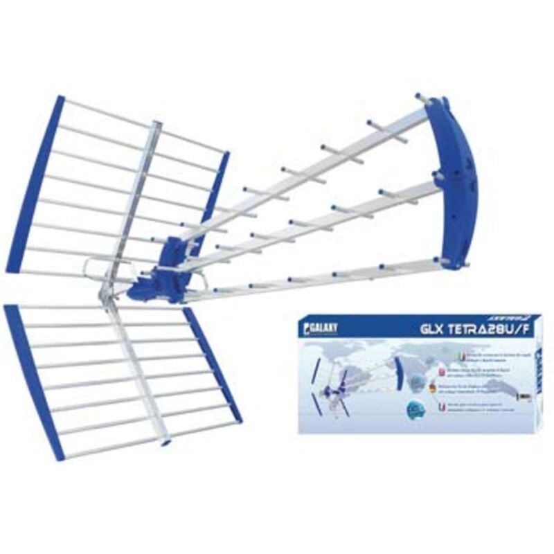 foto del prodotto antenna digitale terrestre banda uhf galaxy alluminio guadagno db 16 18 28 elementi
