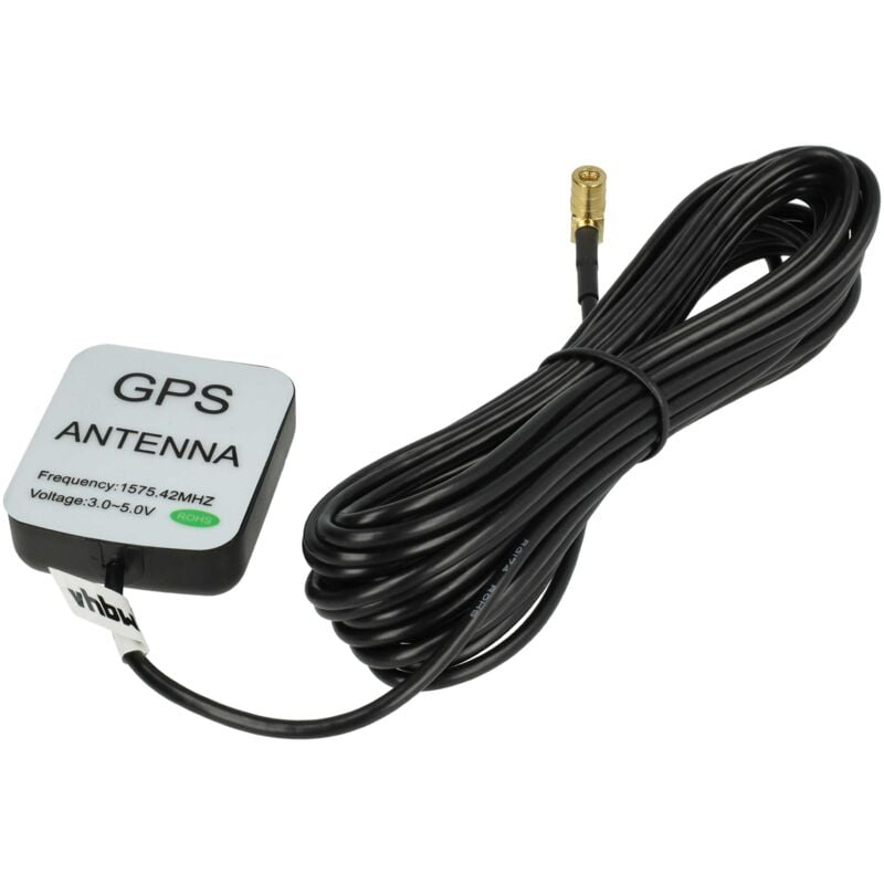 foto del prodotto antenna gps compatibile con audi a2 a3 a4 a6 a8 tt naviplus navi plus navi con connettore porta smb, base magnetica, cavo da 5m per navigatore - vhbw