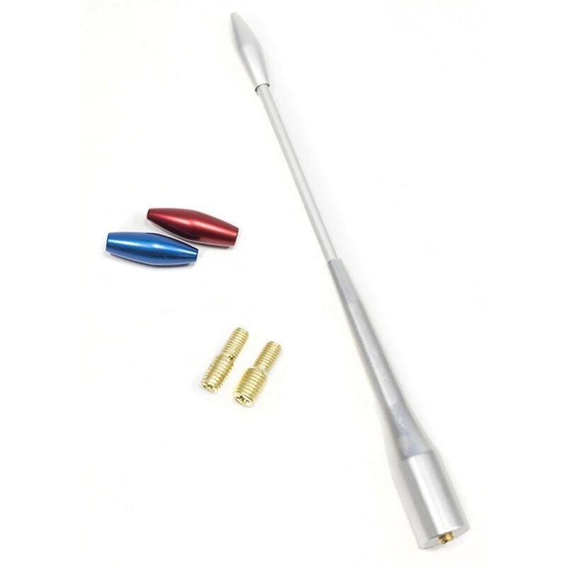 foto del prodotto antenna tris universale per tutte le auto in alluminio cromato