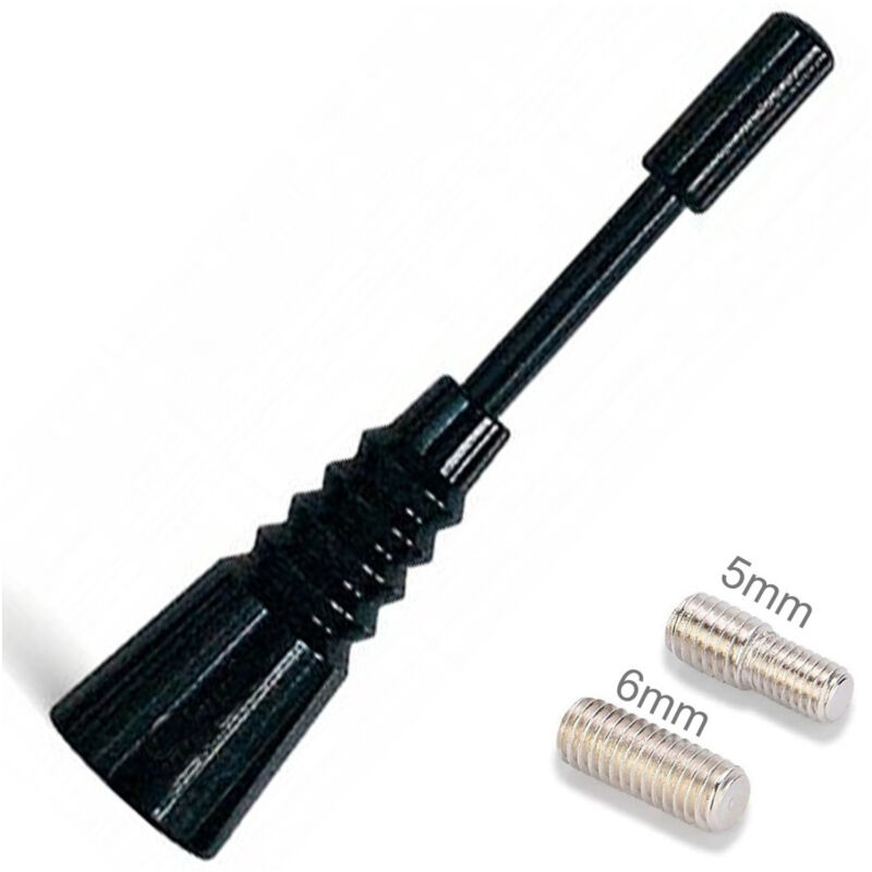 foto del prodotto antenna universale mini 6,5 cm corta am fm colore nero per autoradio radio dab trade shop traesio