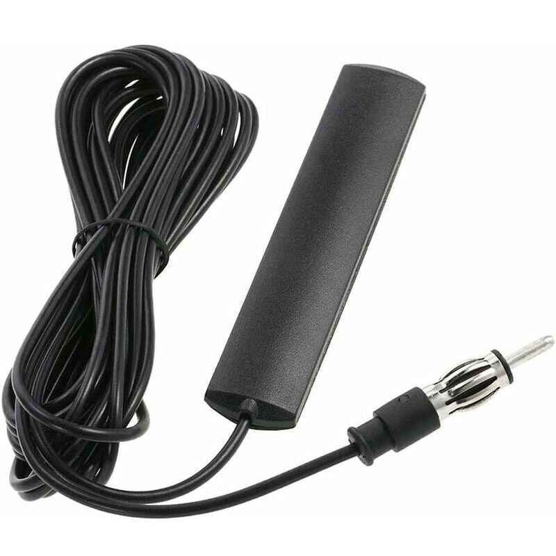 foto del prodotto antenna universale per autoradio, antenna radio am fm ant-309 antenna patch per montaggio nascosto adesivo per auto antenna radio per parabrezza 85-112 mhz cavo 5m per auto, camion, barca