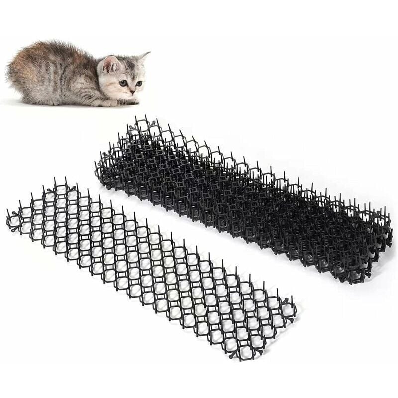 foto del prodotto anti gatto con punte, set tappetini anti incrostazioni per gatti con punte, tappetino repellente per gatti da esterno 45x20 cm anti gatto con punte,