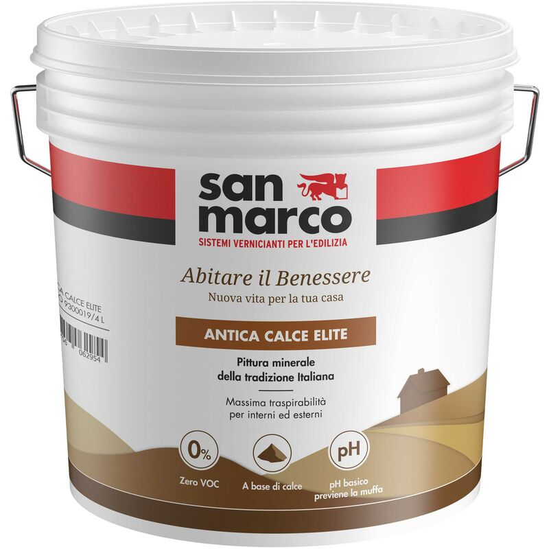 foto del prodotto antica calce elite pittura minerale per esterni interni bianco lt 1