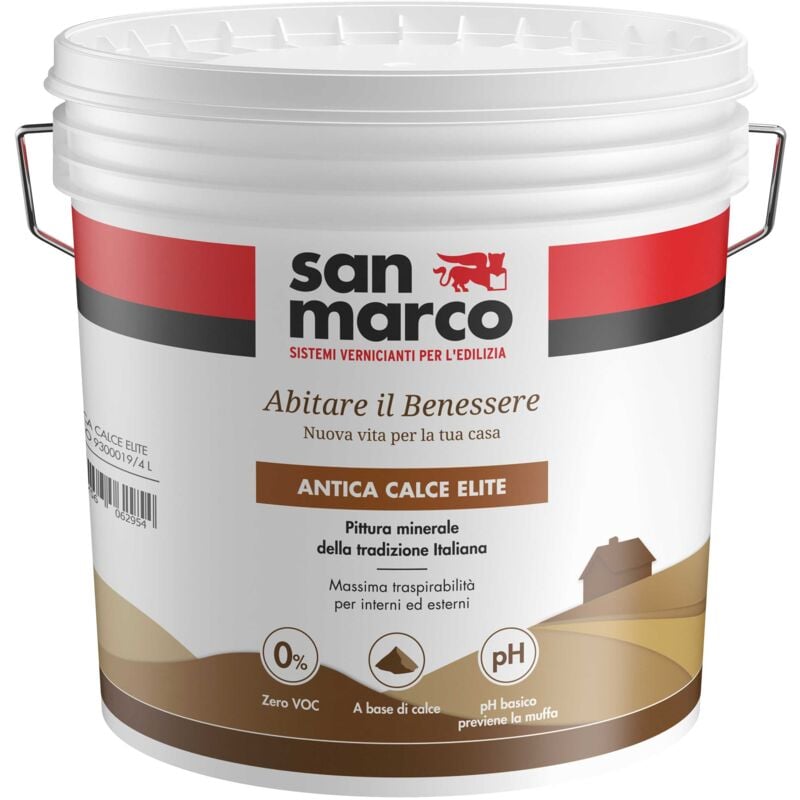 foto del prodotto antica calce elite pittura minerale per esterni interni bianco lt 14