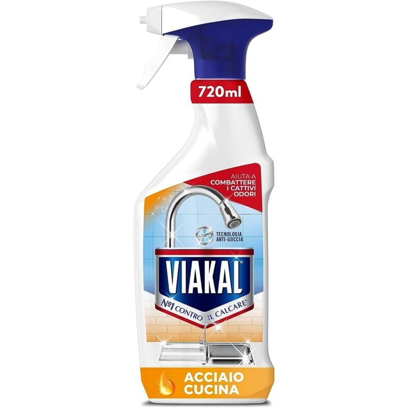 foto del prodotto anticalcare spray da 720mlper acciaio e cucina viakal