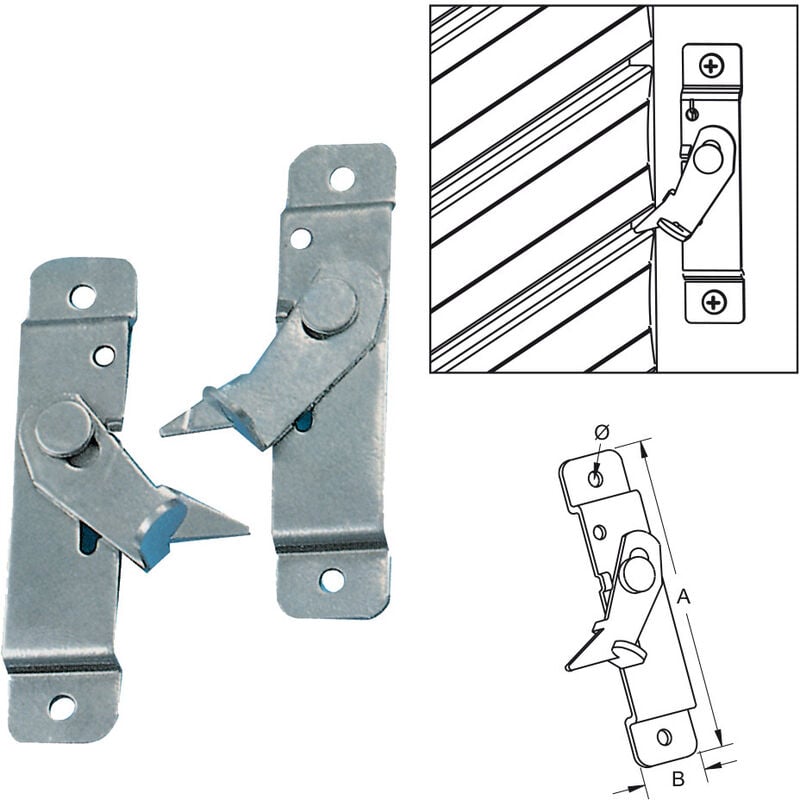 foto del prodotto antifurto per tapparelle bloccatapparelle acciaio inox coppia dx sx