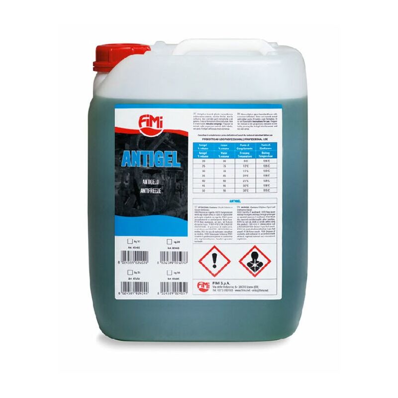foto del prodotto antigel antigelo concentrato inibito kg 30 prezzo a kg, minimo di vendita 30 kg e multipli 02405
