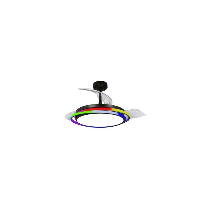 foto del prodotto antila rgb led nero ventilatore 65w 6500lm cct dim