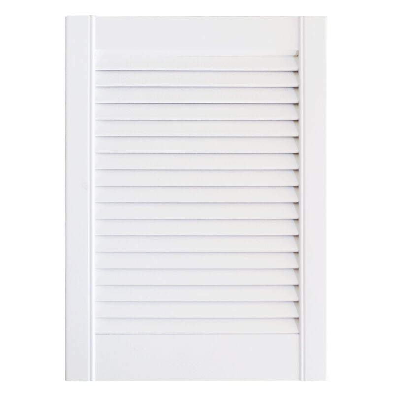 foto del prodotto antina persianata aperta in legno massello verniciato bianco 305 x 395 h mm onlywood