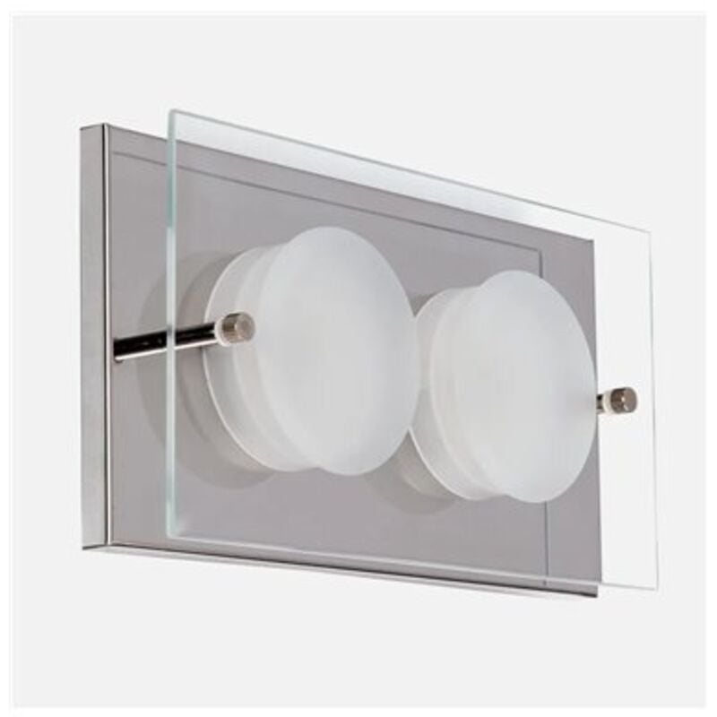 foto del prodotto antioqu a plafoniera cromata 2x6w 4000k 800lm 22x11,5x5,5cm 