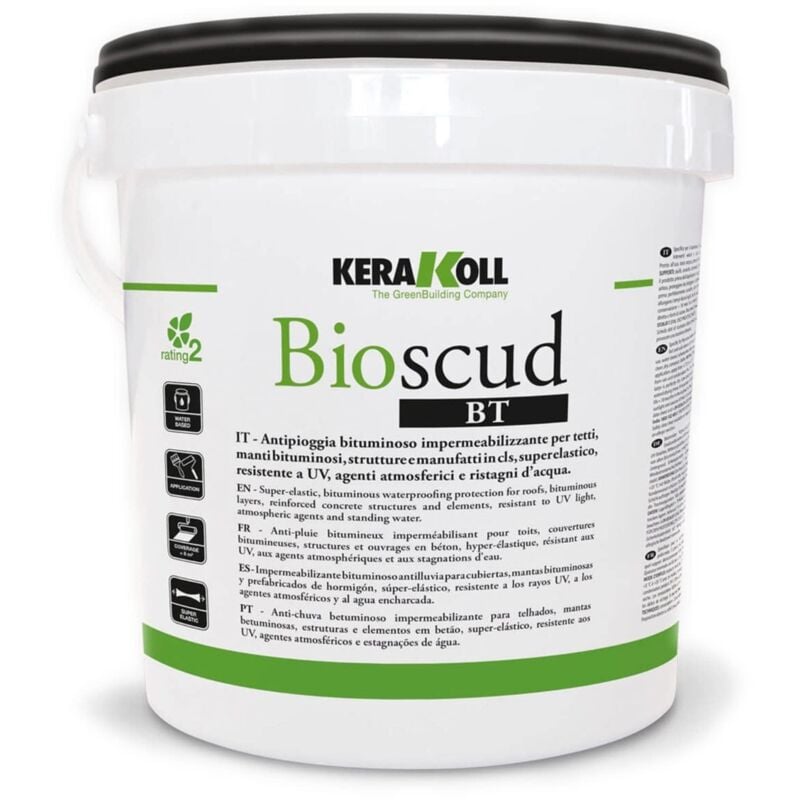 foto del prodotto antipioggia bituminoso tixotropico impermeabilizzante per tetti bioscud bt 16kg