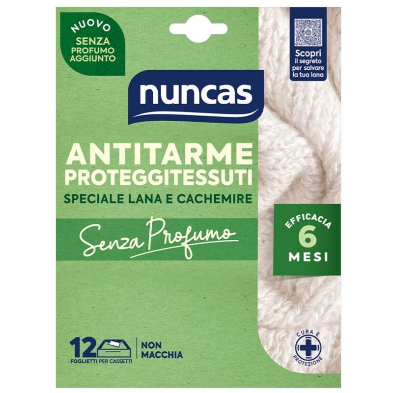 foto del prodotto antitarme 12 foglietti senza profumo nuncas
