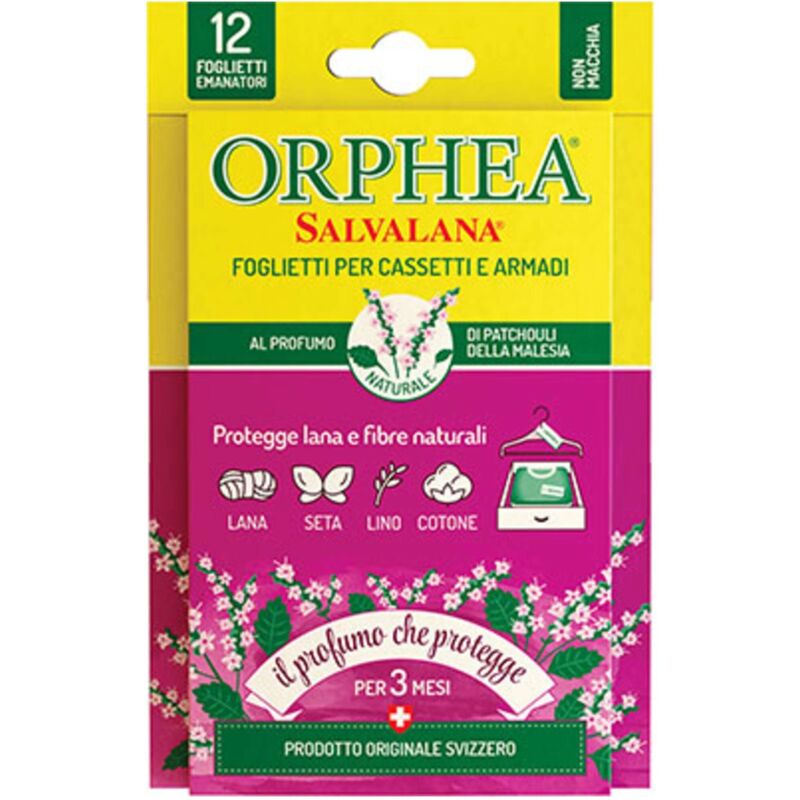 foto del prodotto antitarme salvalana foglietti orphea patchouli cf pz 12 6 confezione