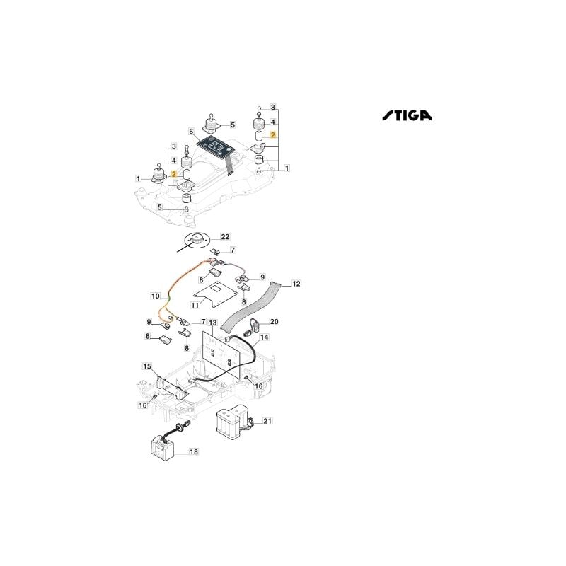 foto del prodotto antivibrante bumper robot tagliaerba modelli a1000 originale stiga 322250016 0