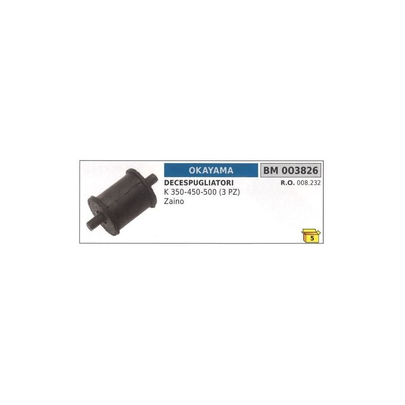 foto del prodotto antivibrante okayama decespugliatore k 350 450 500 3 pz zaino 003826