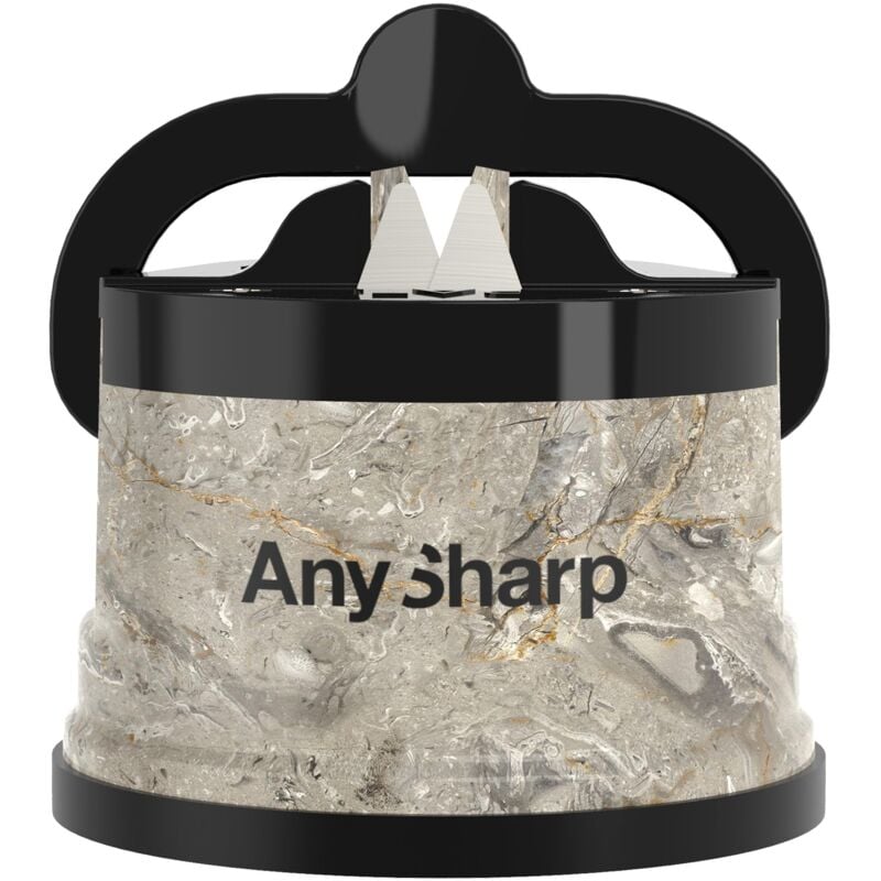 foto del prodotto anysharp affilacoltelli, sicurezza mani libere, potente suzione powergrip, affila sicuramente tutti i coltelli da cucina, ideale per acciaio