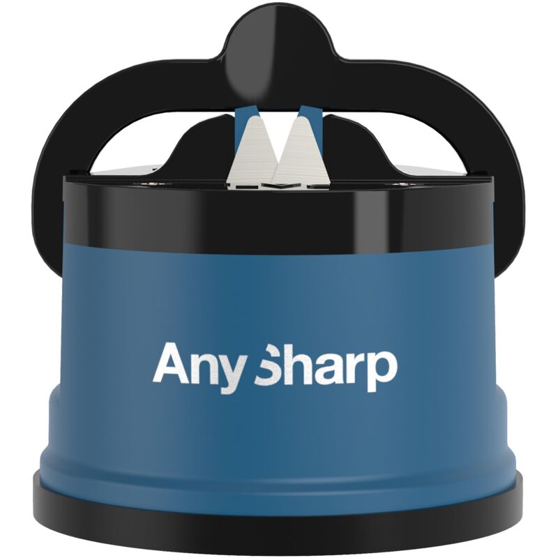 foto del prodotto anysharp affilacoltelli, sicurezza mani libere, potente suzione powergrip, affila sicuramente tutti i coltelli da cucina, ideale per acciaio