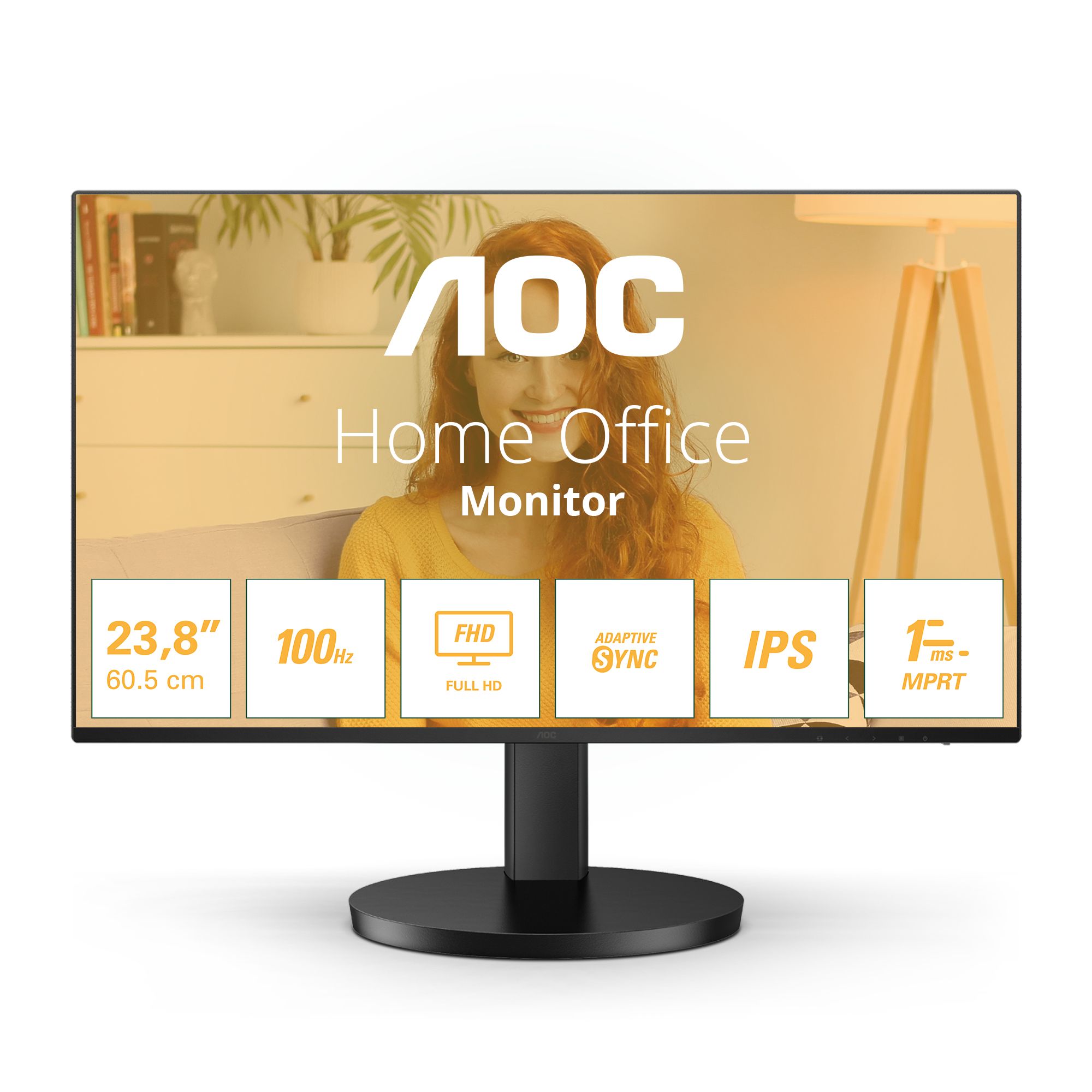 foto del prodotto aoc 24b3ha2 monitor pc 60,5 cm 23.8 1920 x 1080 pixel full hd led nero